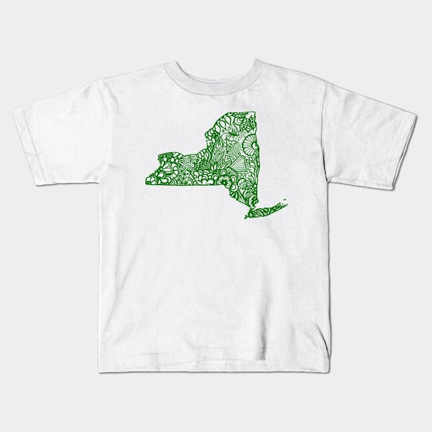 NewYork_Green Kids T-Shirt by kk3lsyy